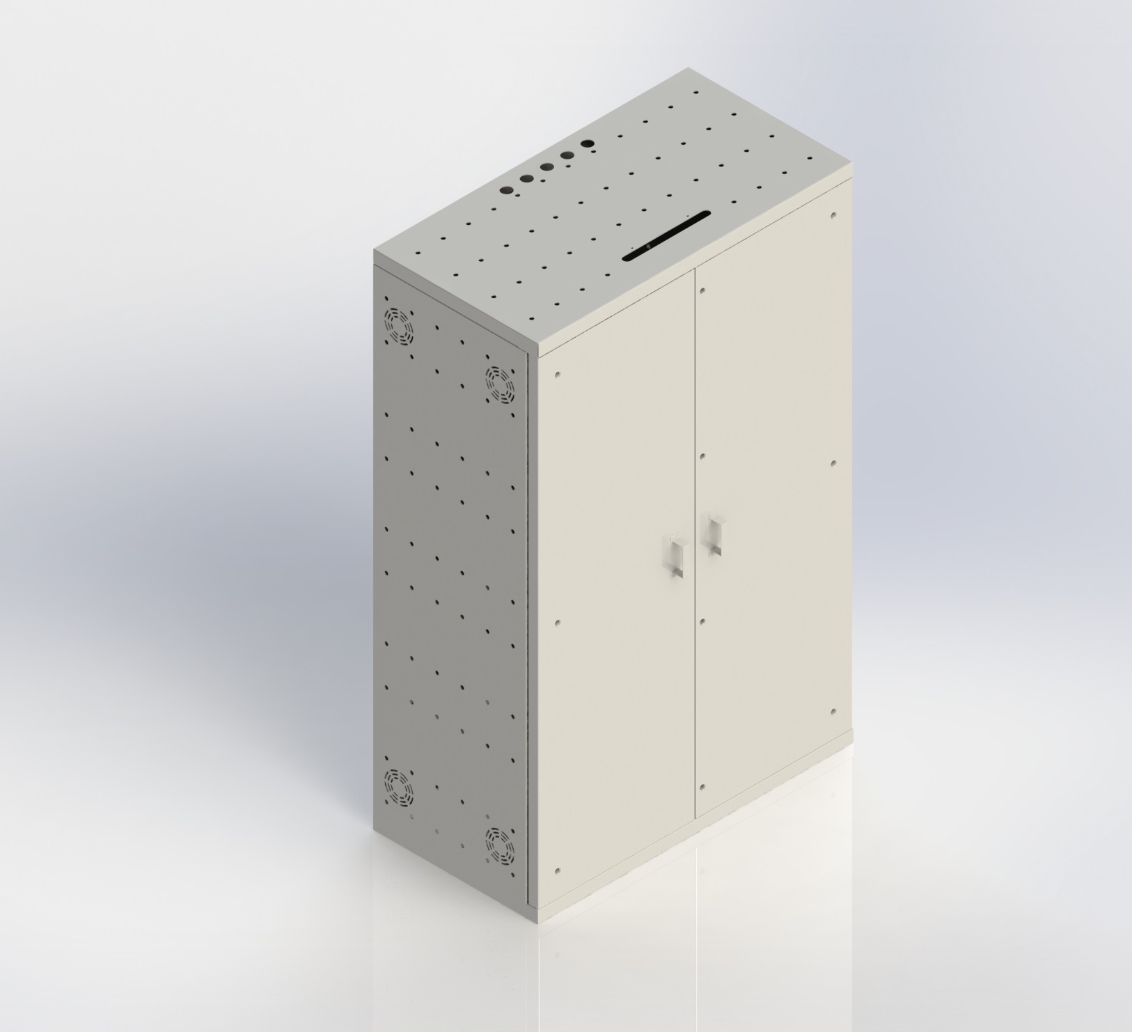 2.0 Gabinete Reforçado para bancos de baterias com base metálica - Portomag